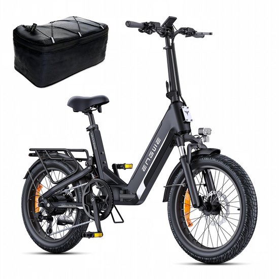 ENGWE L20 3.0 Boost Elektrische fiets - Actieradius 135km - Verwijderbare batterij 48V13.5Ah - Motor 250W - Shimano 7 versnellingen - Hydraulische schijfremmen - 20 Inch Commuter E-Bike - Fatbike - Zwart
