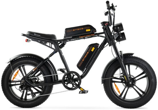 ENGWE M20 (26Ah) Elektrische Fatbike - Dubbele Accu - 20 Inch - 250W Motor - 7 Versnellingen - 150 km Actieradius - Mechanische Schijfremmen - Zwart