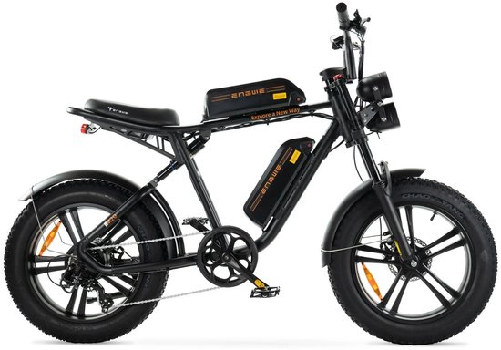 ENGWE M20 - Elektrische Fatbike - 20 inch - 250W motor - Actieradius tot 150 km - 7 versnellingen - Schijfremmen - 1248Wh accu - Voorvering - Zwart