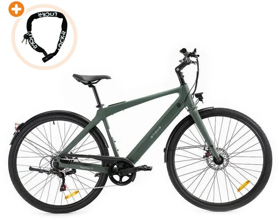 ENGWE Mapfour N1 air - Elektrische Fiets - 28 inch - 250W motor - Actieradius tot 100 km - Mechanische schijfremmen - 360Wh accu - Groen
