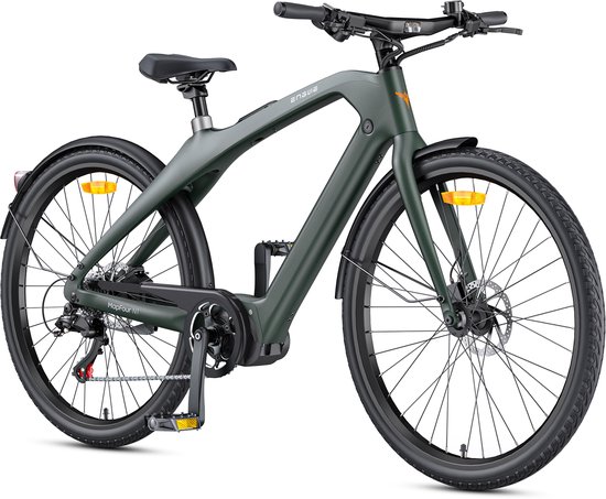 ENGWE N1 Pro Elektrische fiets - Actieradius 100km - Verwijderbare batterij 36V10Ah - Motor 250W - met koppelondersteuning - Frame van koolstofvezel - 7-versnellingsbak - Wieldiameter 700C - Groen van ENGWE