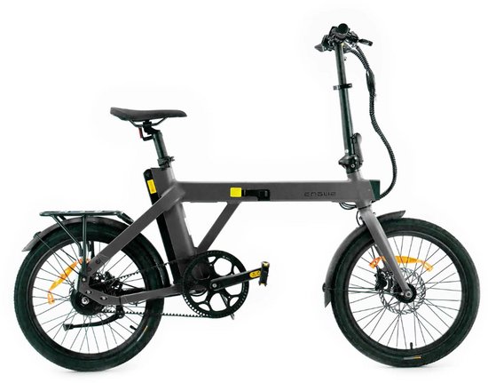 ENGWE P20 Elektrische Vouwfiets - Carbon Riemaandrijving - 20 Inch - 250W Motor - 100 km Actieradius - Hydraulische Schijfremmen - Zwart van Merkloos