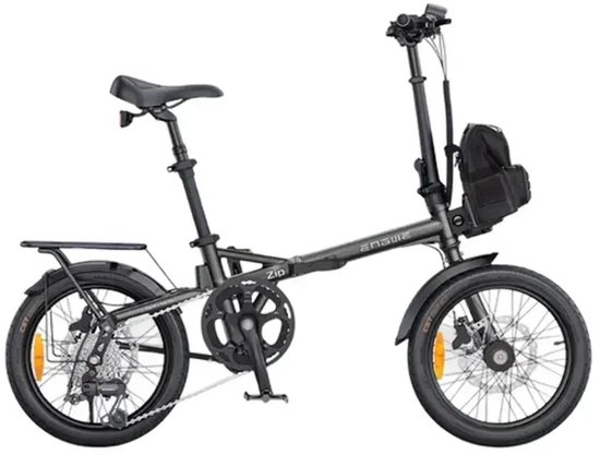 ENGWE Zip - Elektrische Vouwfiets - Grijs - Opvouwbaar in 3 Seconden - Tot 120 km Actieradius - Koppelsensor - Slechts 17 kg
