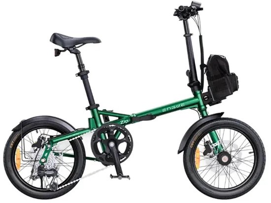 ENGWE Zip - Elektrische Vouwfiets - Groen - Opvouwbaar in 3 Seconden - Tot 120 km Actieradius - Koppelsensor - Slechts 17 kg