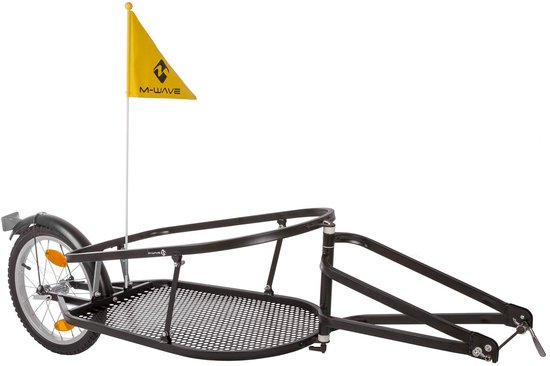 Enkelwiel Fietskar voor Bagage - Fiets Aanhanger met Waterdichte Opbergtas - Transportkar met Draagvermogen tot 35 kg - Compacte Bagagewagen voor Fietsvakantie, Kamperen, Boodschappen en Outdoor Gebruik