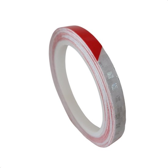 Entergoods® Reflecterende Tape - Rood/Wit - 8 meter x 1cm - Reflecterende Stickers - Fiets Versiering - Reflectoren Fiets - Veiligheid – Verkeer van Entergoods