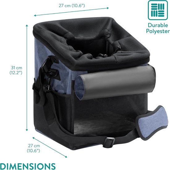 Equivera Hondenfietsmand Elektrische Fiets - Hondenfietsmand - Fietsmand Hond Voorrop - Honden Fietstas van Equivera