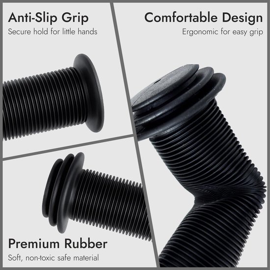 Ergonomische fietsgrips voor kinderen, 22mm, van rutschfest gummi