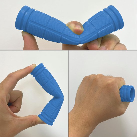 Ergonomische fietshandgrepen van rubber, antislip, 120mm, zwart