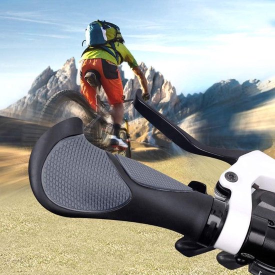Ergonomische fietshandgrepen voor mountainbike trekkingfiets e-bike stadsfiets en vouwfiets - lock-on design antislip rubber - 22 mm fiets grepen - editie 2019 van Ergon