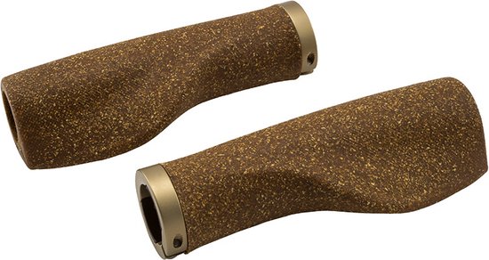 Ergotec Set Handvatten Kyoto  Cork L+R=130mm bruin van Ergotec