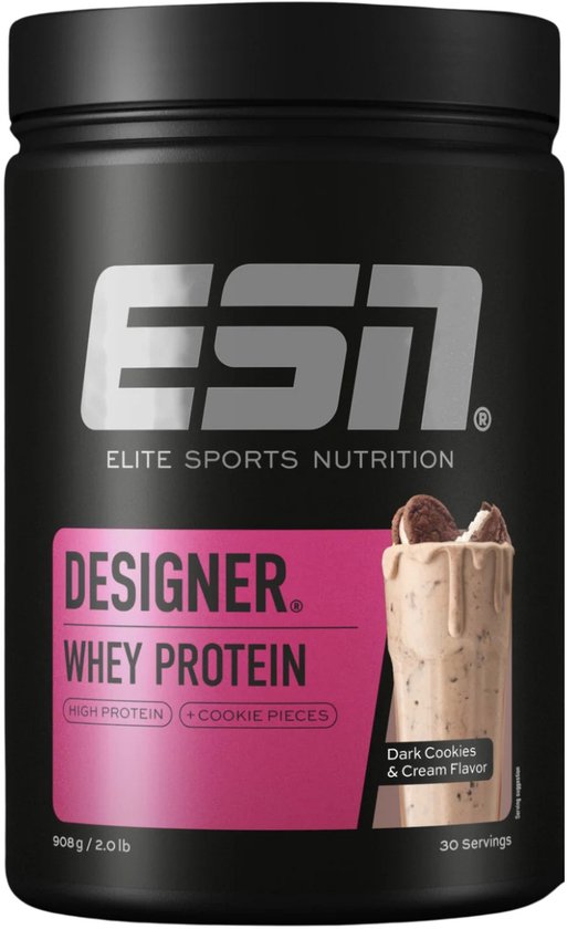 ESN Designer Whey Protein Poeder, Dark Cookies & Cream, 908 g van Merkloos