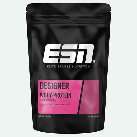 ESN Designer Whey Proteine Poeder, Banana, 1000 g, 33 Porties – Wei Eiwitshake, Eiwitsupplement, Spierherstel & Fitnessroutine