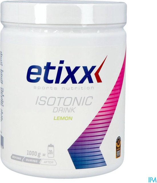Etixx Isotonic Drink - Sports Nutrition - Sportdrank - 1000 gram - Limoen - 2:1 Glucose:Fructose - Neutrale PH - Extra Natrium