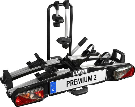 Eufab Premium II Fietsendrager - voor 2 fietsen - e-bikes - snelsluitsysteem van Merkloos