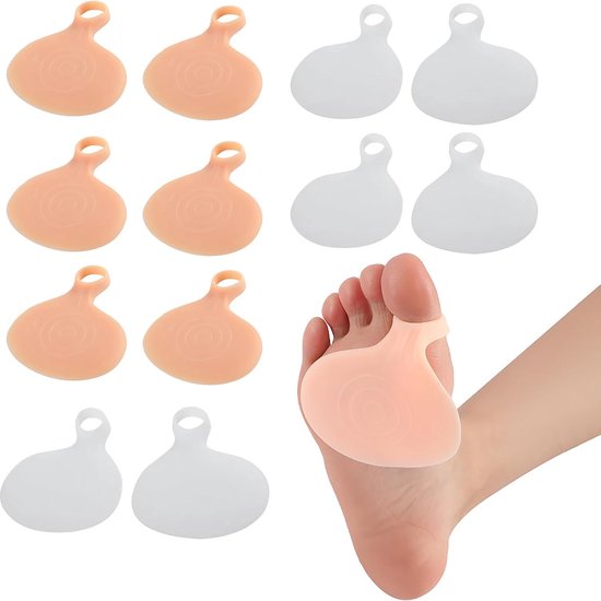 EULAPGOE Gel voorvoet pads voet pads, 6 paar siliconen bal van de voet pads, voorvoet pads middenvoetsbeentje bal pads, verlichting van pijn in de voorvoet gebied van EULAPGOE