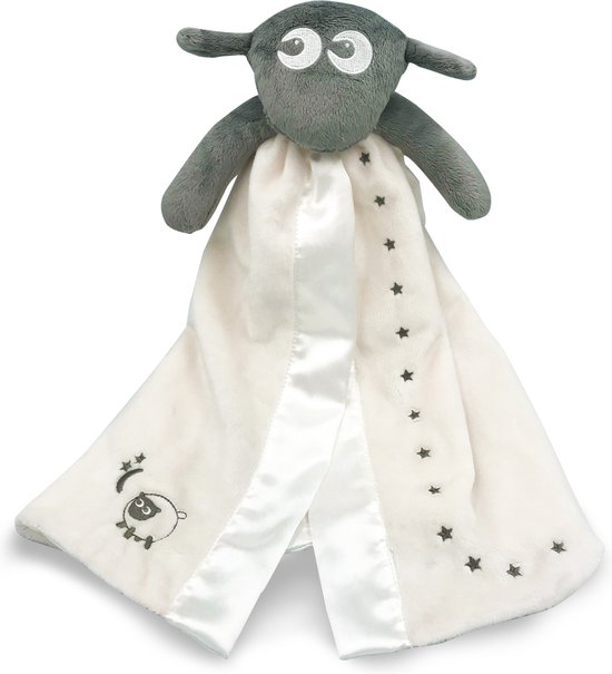 Ewan het droomschaap -Baa Baa Blankie -knuffeldoekje-grijs van Ewa