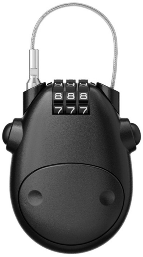 EXCITAT Fietsslot - Kabelslot - met 3-cijferige draaischijf - 75 cm stalen kabel - geschikt voor fietsen, motoren en bagage. van EXCITAT