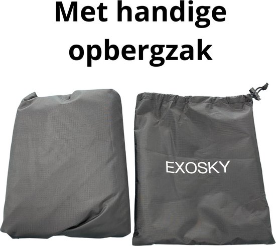 Exosky ® Fietshoes voor 2 Fietsen Fietsendrager - Waterdicht Ultra Sterk Oxford Coating - Hoes Voor 1 Fiets / 2 Fietsen (Elektrische) - XXL - Incl. Opbergzak van Exosky