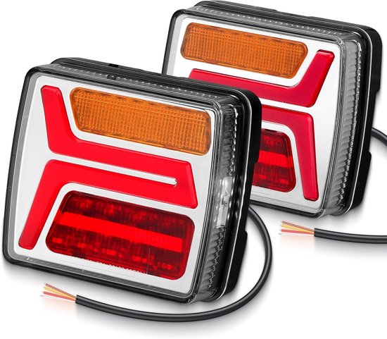 EYPINS 35 LED Rear Lights for Trailers, Wireless, IP67 Waterproof, 25cm Cable, 12V Tail Light Set for Trailers - ShopVlot