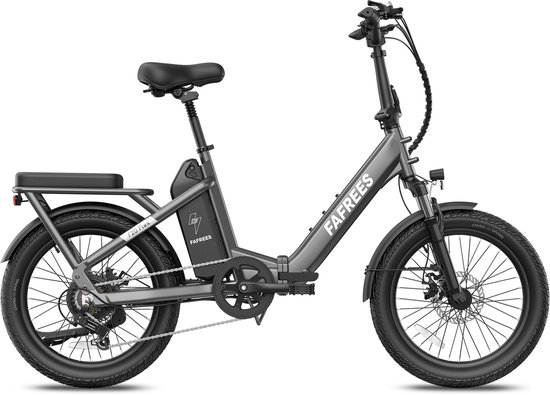 FAFAFREES F20 Flex 20'' Opvouwbare Elektrische Fiets – 36V 20Ah Accu, 100km Bereik, 7-Speed Shimano, Dubbel Geveerd, Torque Sensor – Zwart