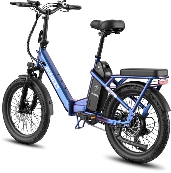 FAFAFREES F20 Flex 20'' Opvouwbare Elektrische Fiets – 36V 20Ah Accu, 100km Bereik, 7-Speed Shimano, Dubbel Geveerd, Torque Sensor