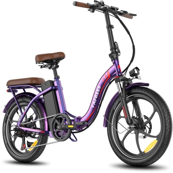 Fafrees 25AH Elektrische vouwfiets – E-Bike - 20 x 3.0 Inch Dikke Banden - Maximaal bereik 150 km - Shimano 7 versnellingen - 20 Inch opvouwbare City Commuter E-Bike – Elektrische stadsfietsen– Paars