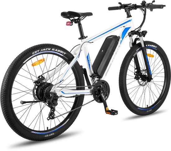 Fafrees 27,5 inch Elektrische Mountainbike - 250W Motor - Shimano 21 versnellingen - Mechanische Schijfremmen - Elektrische Fiets– Roestbestendige aluminiumlegering - 15AH –IPX4 Stadsfiets –Trekkingfiets –Blauw van FAFREES