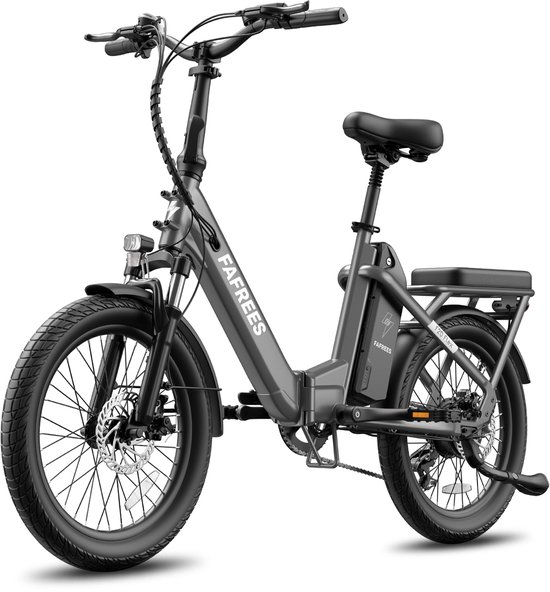Fafrees Elektrische fiets - Actieradius120km - Verwijderbare batterij 36 V 20Ah - Motor 250W - Shimano 7 versnellingen - Koppelingssensor aan beide zijden - 20 Inch Commuter E-Bike - Dubbele Vering - 20 Inch opvouwbare City Commuter E-Bike - Zwart van FAFREES