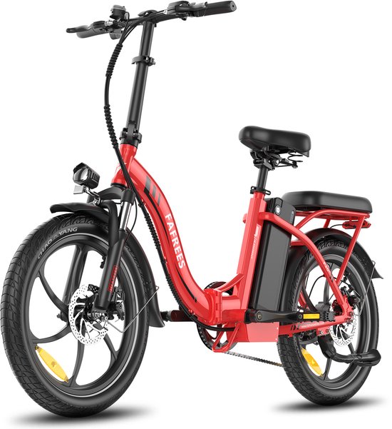 Fafrees F20+ Elektrische Fiets - 250W Motor - 36V 20Ah Accu - 20x3" Banden - 90km Bereik - 25 km/u Snelheid - Rood van Merkloos