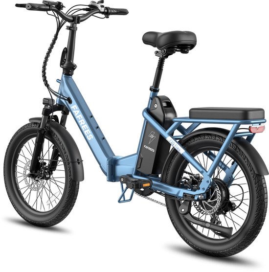 FAFREES F20 Flex Opvouwbare Elektrische Fiets – 36V 25Ah Accu, 120km Bereik, 7-Speed Shimano, Dubbel Geveerd, Torque Sensor – Haze Blauw