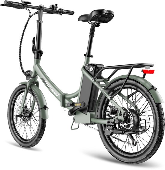 FAFREES F20 Light Opvouwbare Elektrische Fiets – 36V 20Ah Accu, 100km Bereik, 20" Banden, 7-Speed Shimano Groen
