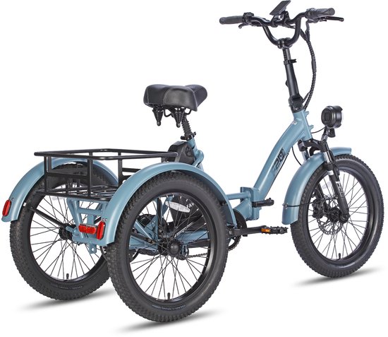 Fafrees F20 Mate Opvouwbaar Elektrisch Driewieler – 48V 20Ah Accu, 110km Bereik, 20"x3.0" Vetbanden, Hydraulische Remmen – Blauw van FAFREES