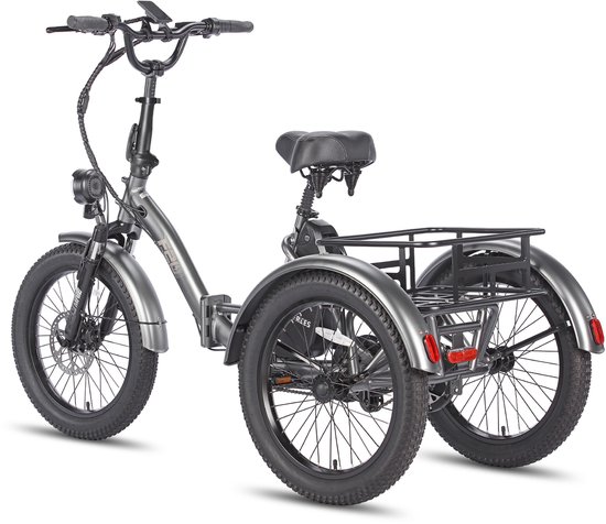 Fafrees F20 Mate Opvouwbaar Elektrisch Driewieler – 48V 20Ah Accu, 110km Bereik, 20"x3.0" Vetbanden, Hydraulische Remmen – Zwart van FAFREES