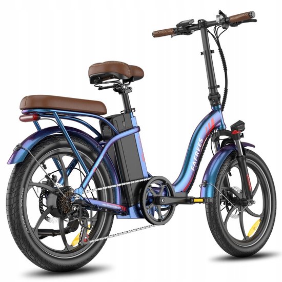 Fafrees F20+ Pro Opvouwbare Elektrische Fiets – 36V 25Ah Accu, 120km Bereik, 7-Speed Shimano, 20"x3.0" Banden – Blauw van FAFREES