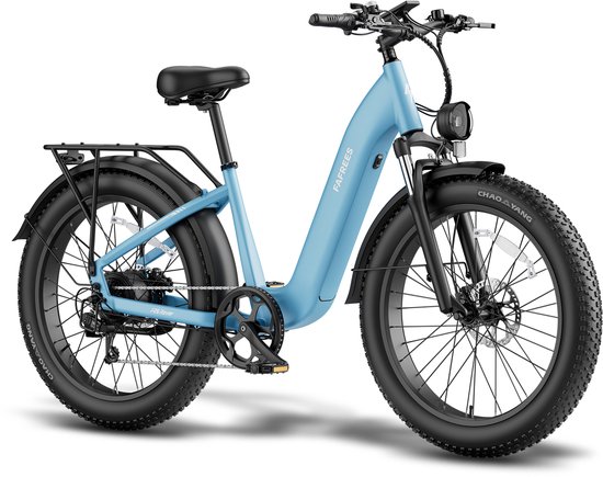 FAFREES F26 Rover Full-Size All-Terrain E-Bike - 48V 20Ah Accu, 95km Bereik, 55Nm Koppel, 26"x4.0" Vetbanden-Blauw van FAFREES