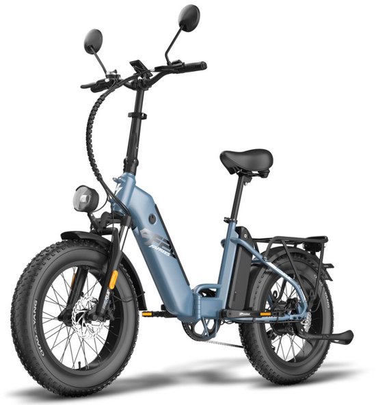 Fafrees FF20 Polar Fatbike E-Bike voor heren & dames - 20 inch vouwfiets - 48V 12Ah*2 accu - 65N.m motor - 150kg draagvermogen - 170KM - bereikelektrische fatbikes Toegestaan voor kentekenregistratieElektrische Fiets - Blauw van FAFREES