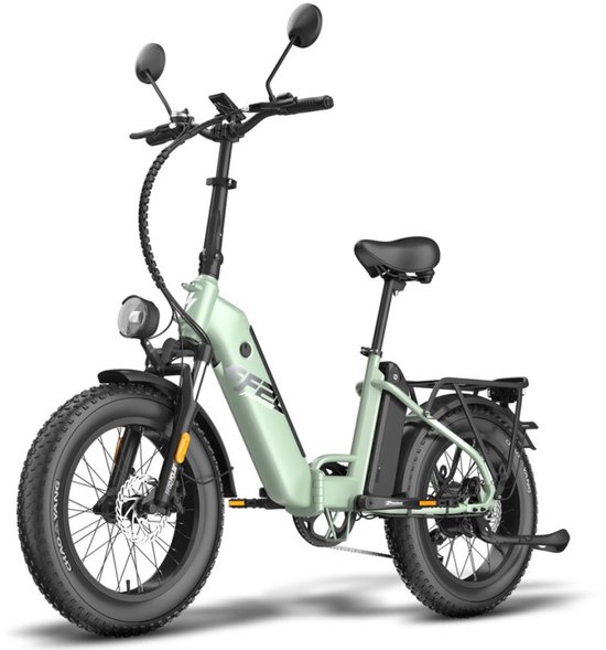 Fafrees FF20 Polar Fatbike E-Bike voor heren & dames - 20 inch vouwfiets - 48V 12Ah*2 accu - 65N.m motor - 150kg draagvermogen - 170KM - bereikelektrische fatbikes Toegestaan voor kentekenregistratieElektrische Fiets - Groente van Merkloos