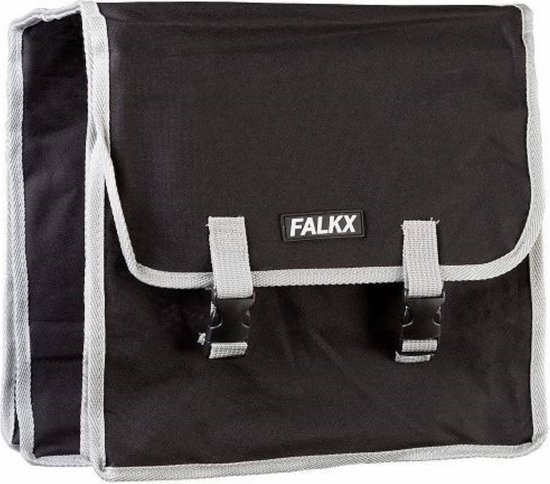 Falkx Dubbele Fietstas - 22 Liter - Zwart / Grijs van Falk