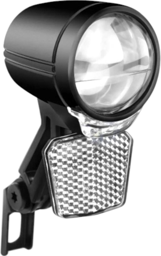 Falkx E-bike koplamp - 50 Lux - Waterproof - 6V-48V - Zwart - Inclusief reflector van Merkloos