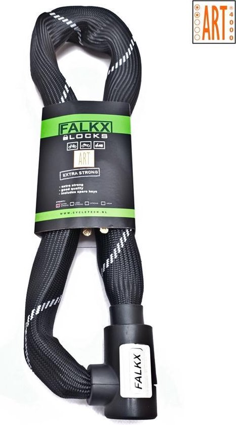 Falkx - Kettingslot - ART2 Goedgekeurd - Lengte 110 cm - Schakels 8.3 mm - Zwart van Falk