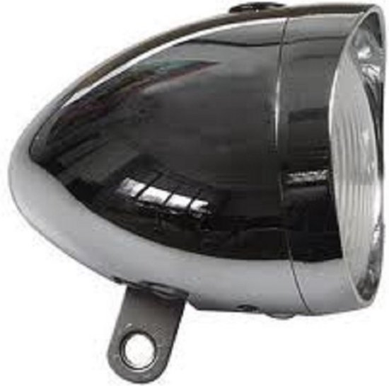 Falkx Koplamp fiets - 3 krachtige LEDs - batterijvoeding - zilver - werkplaatsverpakking