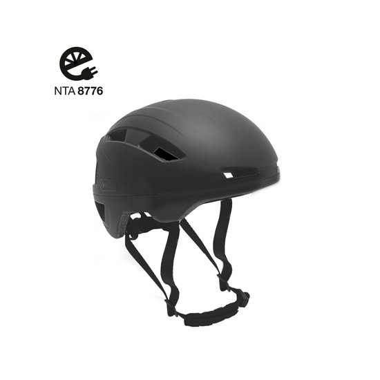 Falkx Snorscooter / Speed pedelec helm - Maat S ( 51-54CM) - Mat Zwart - Unisex - NTA 8776 Goedgekeurd - Geschikt Voor Helmplicht