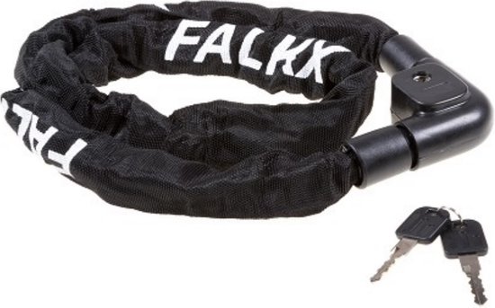Falkx Steel-O Chain Kettingslot 120 CM - Nylon Hoes -  Staal - Zwart - Slot van Falk
