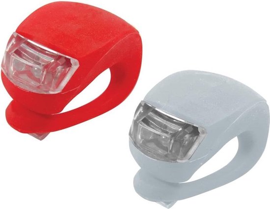 *** Familie set 4 x Fietslamp Set - LED Fietsverlichting Voorlicht & Achterlicht - Waterdichte Siliconen - van Heble® ***