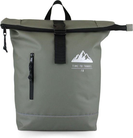 Fana Bags Rugtas & Fietstas in 1 Groen - Laptop Rugtas - Werktas/Rugzak - Enkele Fietstas - Laptop Rugzak van Fana Bags