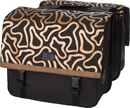 Fastrider - Fastrider Nara Dubbele Fietstas Trend - Inhoud Liter 33 Kleur Zwart - Waterafstotend polyester van FastRider