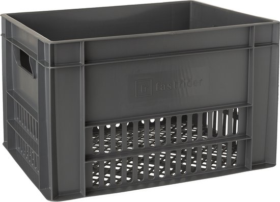 Fastrider Fietskrat Groot - Antraciet - 34L - Gerecyceld Plastic van FastRider