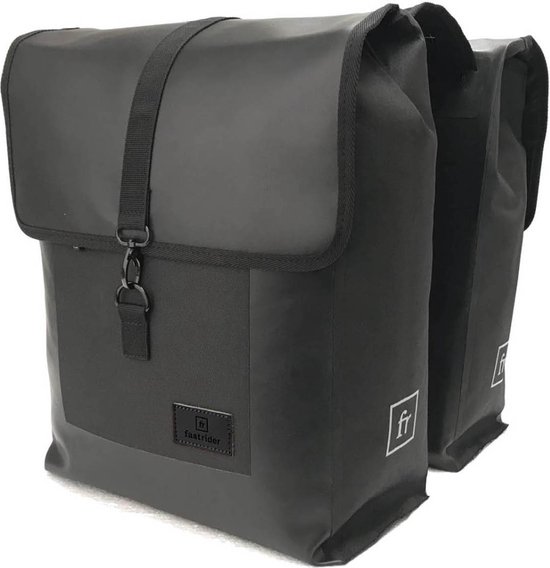 Fastrider Jaxx Dubbele Fietstas Trend Waterdicht - Zwart - 28L per tas van FastRider