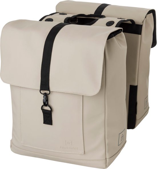 Fastrider Jaxx II Dubbele Fietstas - Basics MIK - Fietstassen 28L - Waterafstotend - Grijs van Merkloos